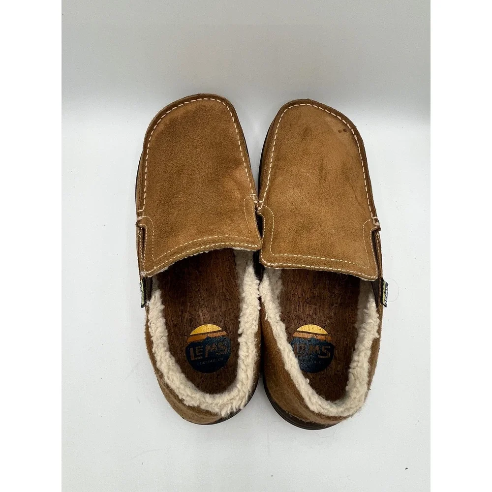 Lems Drifter Fur Men 10 Brown Suede Barefoot Slip On Shoes LM220401 Cozy Cabin